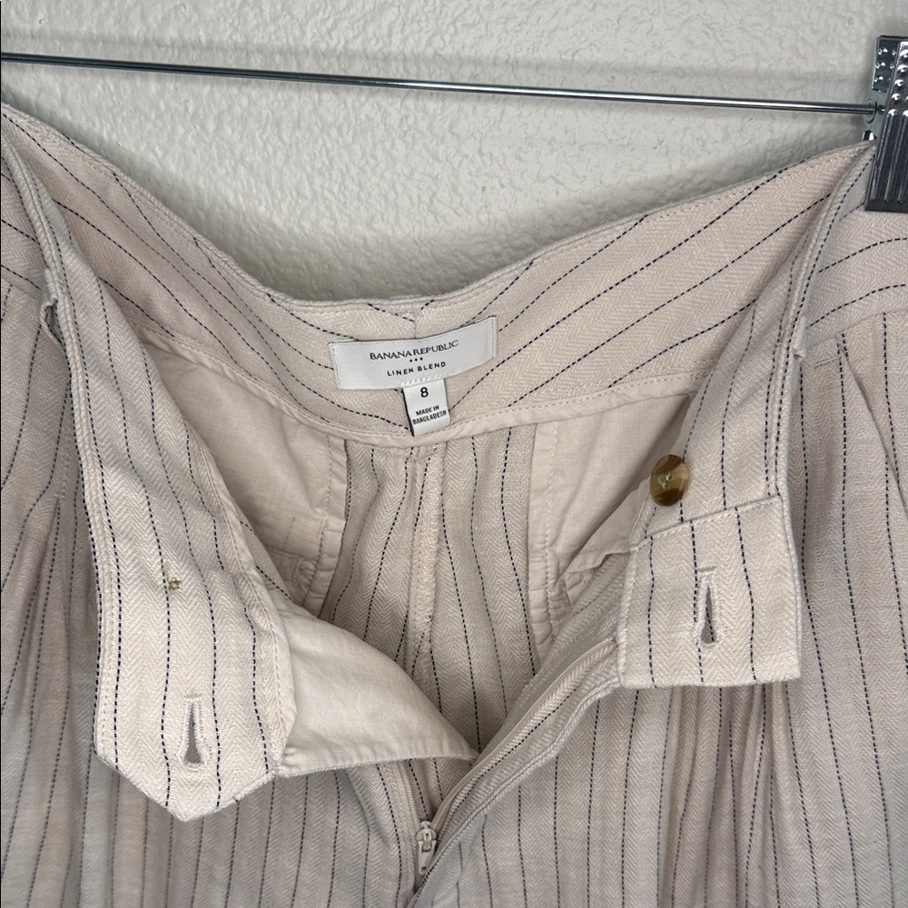 Linen blend cropped pant - Picture 4 of 5